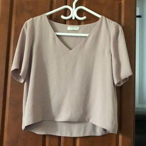 Mauve v-neck baggy tee